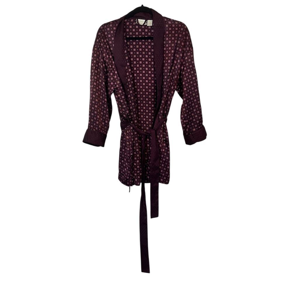 Victoria’s Secret VTG Gold Label Robe‎ With Belt One Size Maroon Burgundy Luxe